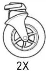 GRACO Premier Modes Lux - 3-C Front Wheels • Las ruedas delanteras - 1