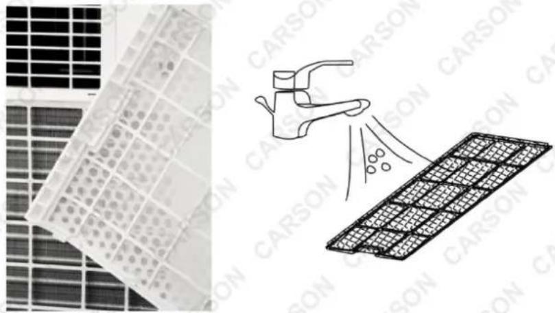 Carson PA280 - Steps for Cleaning the Air Filter: - 1
