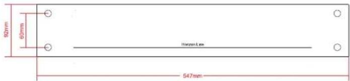92mm 60mm Horizontal Line 547mm