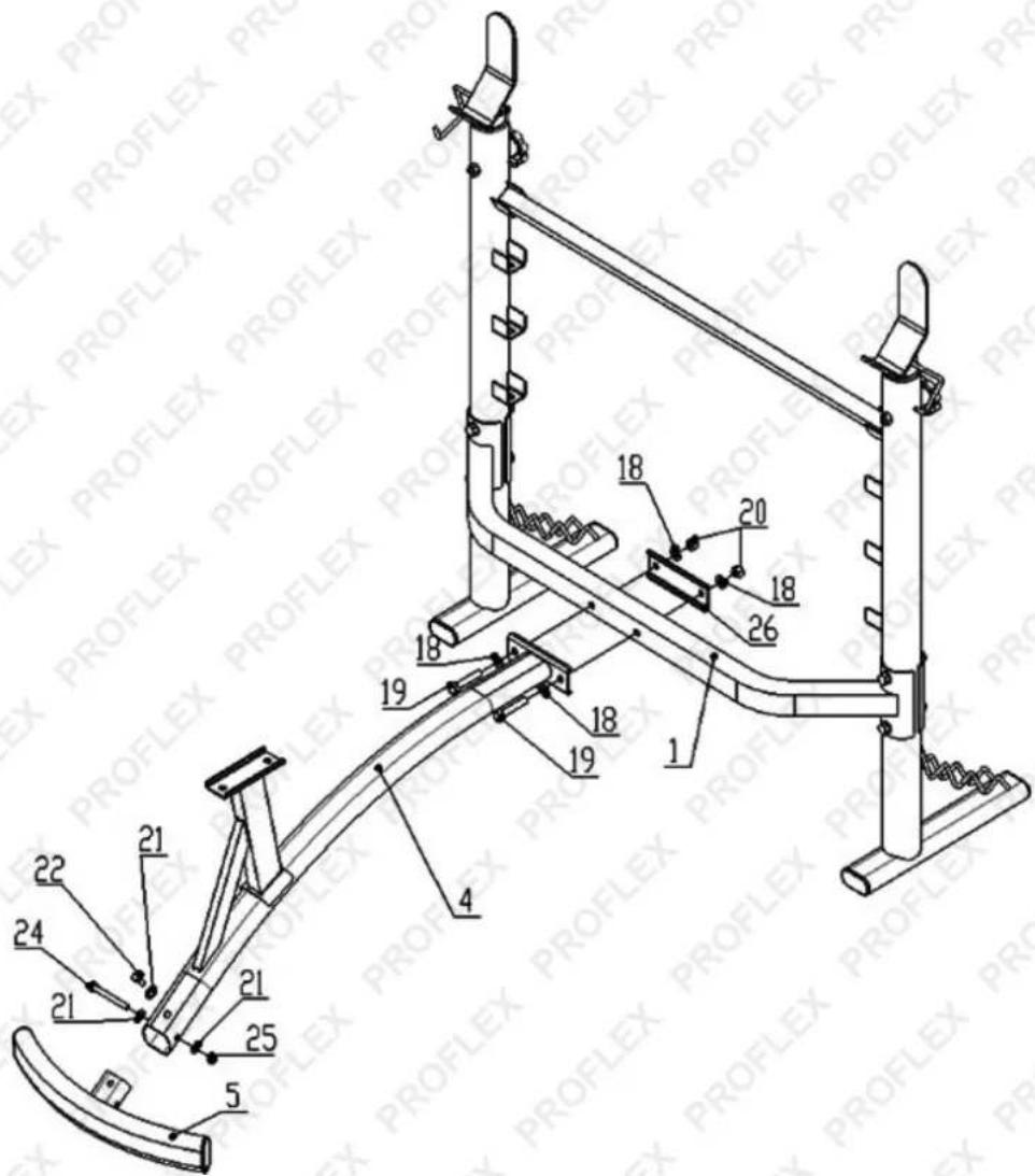 Technical diagram of a mechanical assembly with numbered components, likely for engineering or manufacturing documentation.