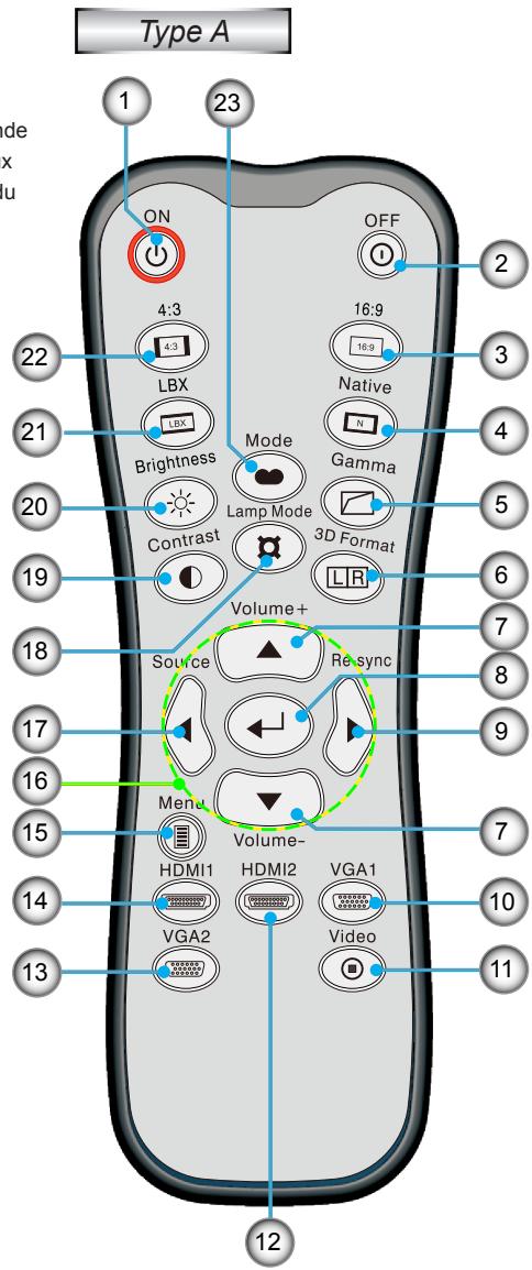 OPTOMA DH1011 - Télécommande - 2