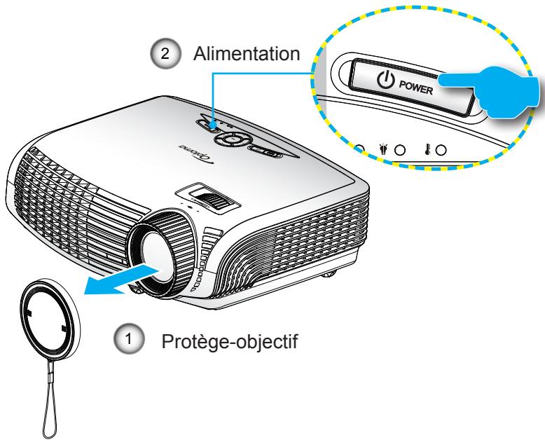 OPTOMA DH1011 - Allumer le projecteur - 3
