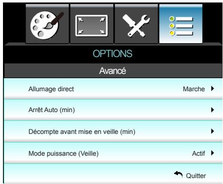 OPTOMA DH1011 - OPTIONS | Avancé - 1