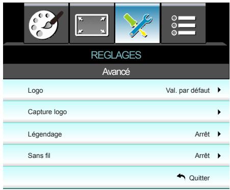 OPTOMA DH1011 - REGLAGES | Avancé - 1