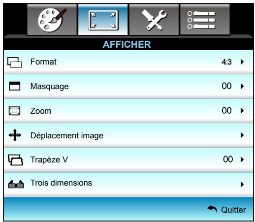 OPTOMA DH1011i - Menu Affichage - 1