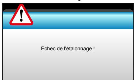 OPTOMA DH1011i - • Échec de l'étalonnage ! - 1