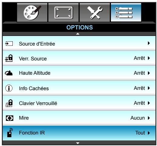 OPTOMA DH1011i - Menu Options - 1