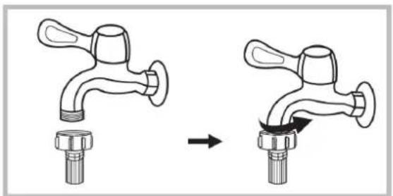 Seiki SC-500AU7FL - CONNECTING THE WATER INLET HOSE - 2