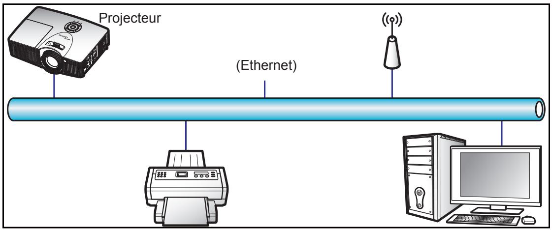 OPTOMA DH400 - Fonction LAN RJ45 - 1