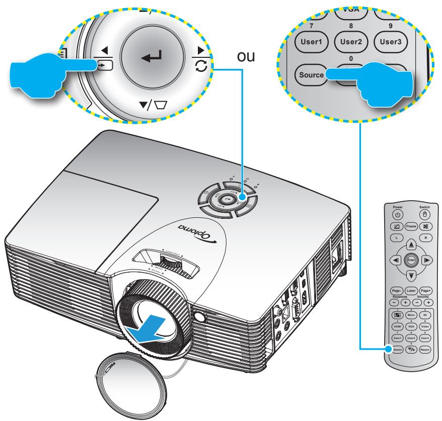 OPTOMA DH400 - Sélectionner une source d'entrée - 1