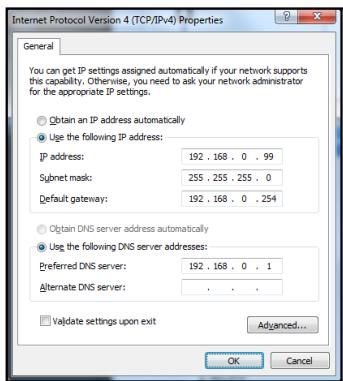 OPTOMA DH400 - Saisissez l'adresse IP et le masque de sous-réseau, puis appuyez sur "OK". - 1