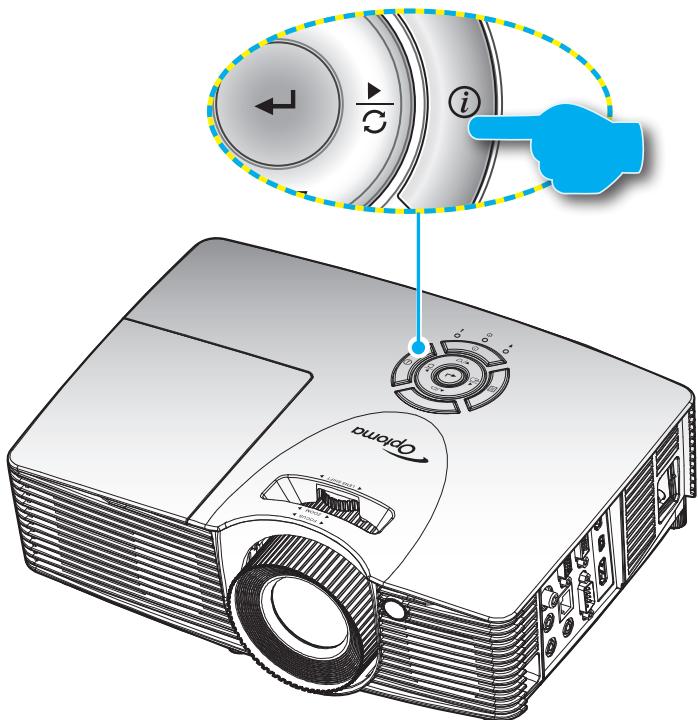 OPTOMA DH401 - Utiliser le bouton Informations - 1