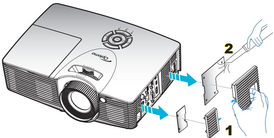 OPTOMA DH401 - Nettoyer le filtre à poussière - 1
