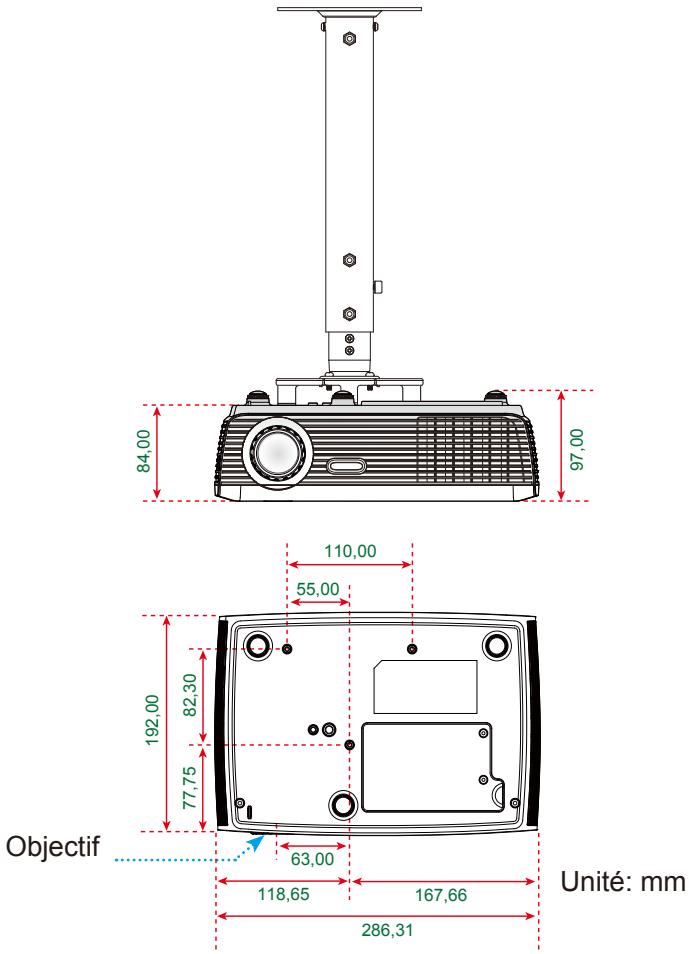 OPTOMA DS211 - Installation au plafond - 3
