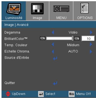 OPTOMA DS309 - Image | Avancé - 1