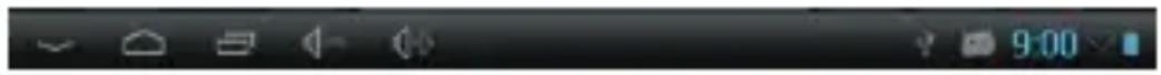 Screenshot of a digital media control bar with playback controls and time display showing 9:00