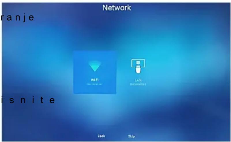 Network ranje isnite Wi-Fi LAN Back Skip