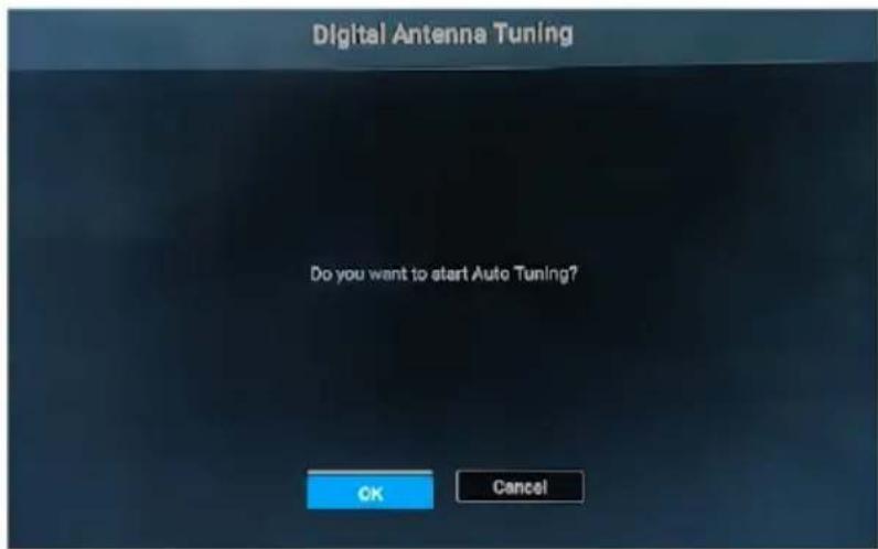 Digital Antenna Tuning Do you want to start Auto Tuning? OK Cancel
