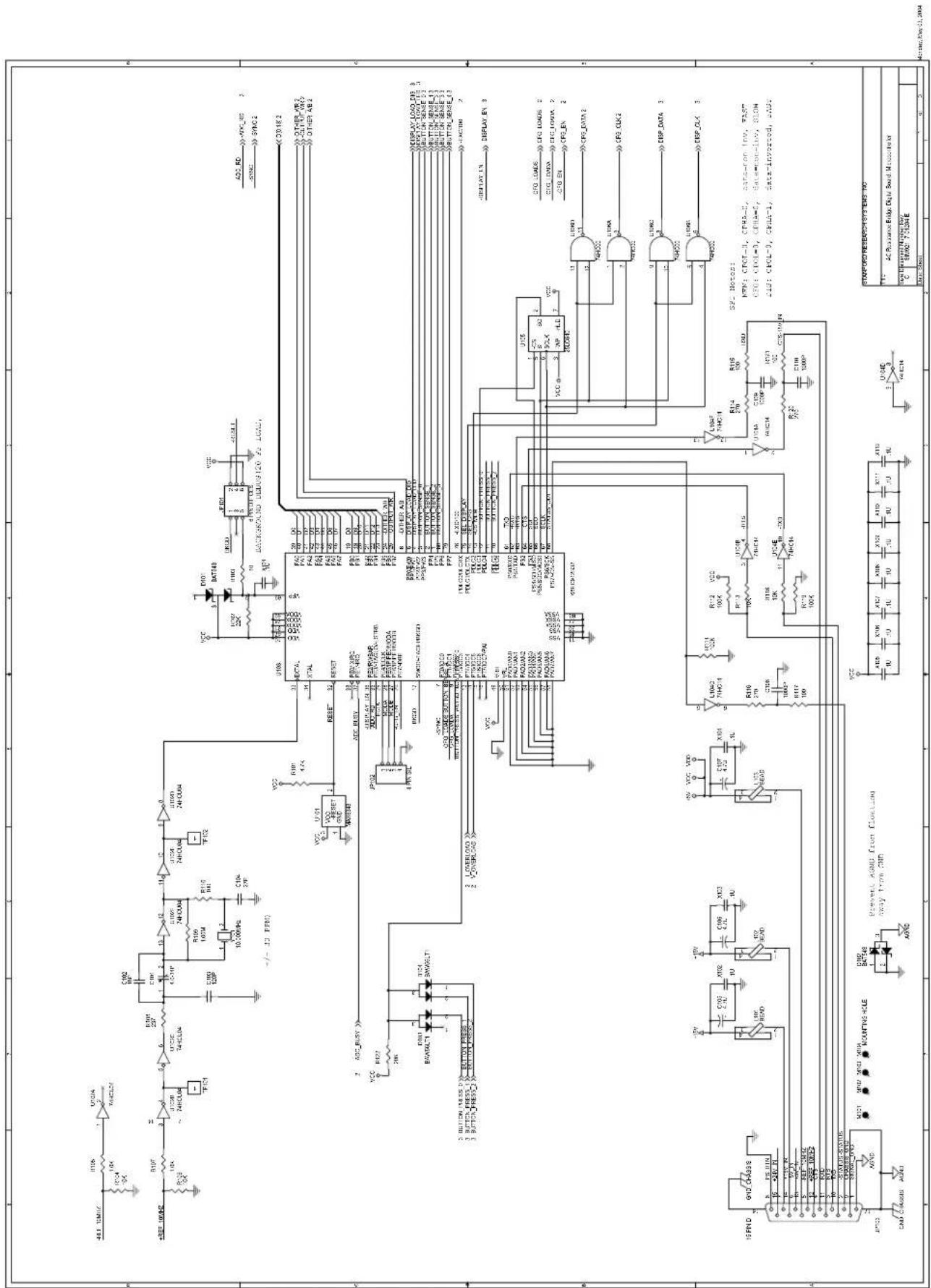 Electrical schematic diagram of a power supply circuit with labeled components, ICs, resistors, capacitors, and connections.