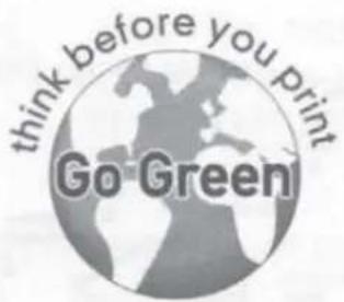 think before you print Go Green
