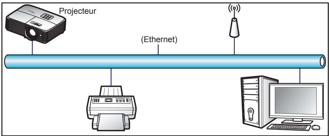 OPTOMA DS317e - Fonction LAN RJ45 - 1