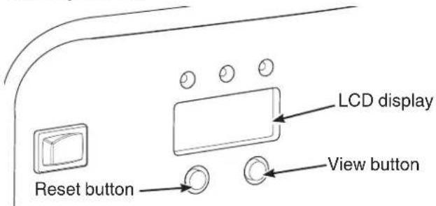 LCD display Reset button View button