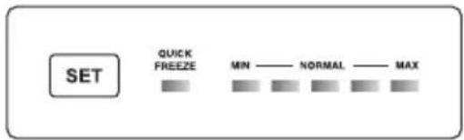 SET QUICK FREEZE MIN —— NORMAL —— MAX
