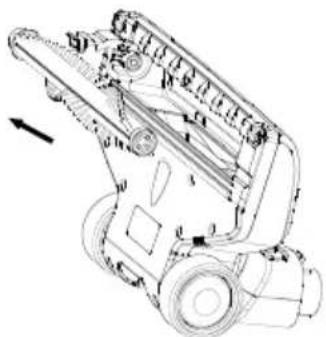 Technical line drawing of a mechanical device with no visible text or symbols