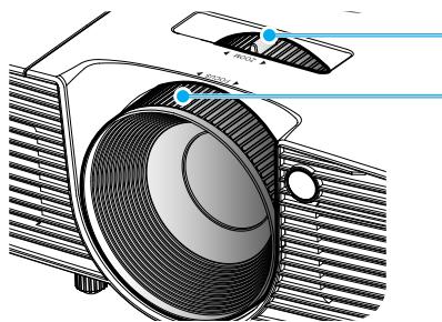OPTOMA DS346 - Réglagede la mise au point du projecteur - 1