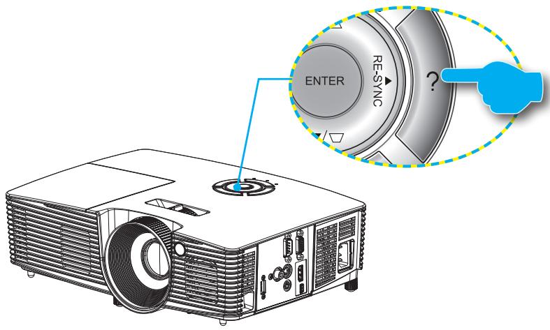 OPTOMA DS346i - Utiliser le menu AIDE - 1