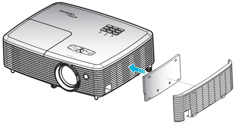 OPTOMA DS349 - Installer et nettoyer le filtre à poussière - 1
