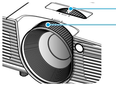 OPTOMA DW309 - Réglagede la mise au point du projecteur - 1