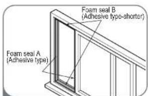 Foam seal A (Adhesive type) Foam seal B (Adhesive type-shorter)