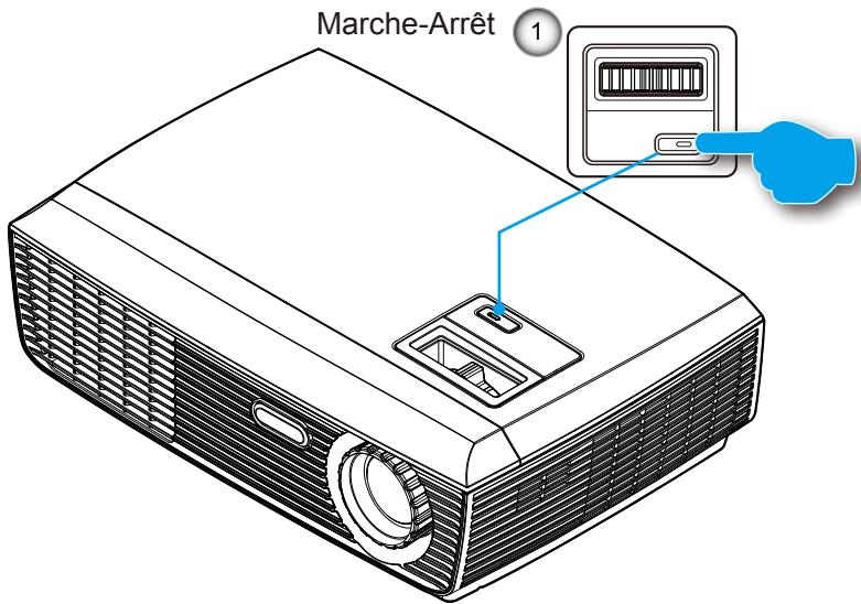 OPTOMA DX211 - Mise sous tension du projecteur - 2