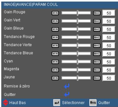 OPTOMA DX229 - Param. coul - 1