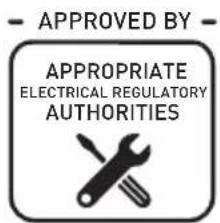 APPROVED BY APPROPRIATE ELECTRICAL REGULATORY AUTHORITIES