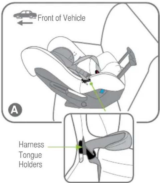 Front of Vehicle Harness Tongue Holders