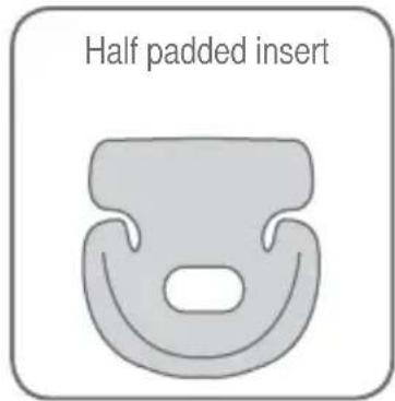 Half padded insert