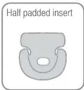 Half padded insert