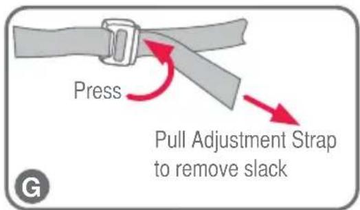 Press Pull Adjustment Strap to remove slack