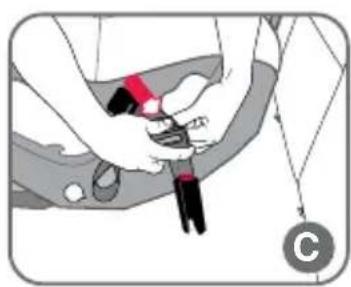 BRITAX 7300/E/2013 - DISCONNECT TOP TETHER AND ISOFLEX CONNECTORS - 2