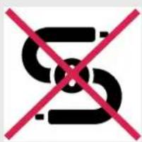 Prohibition sign with black road intersection symbol crossed out by red diagonal lines