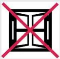 Symbolic image with a red X-shaped crossed-out rectangle and a grid-like pattern, possibly representing a prohibition or exclusion.