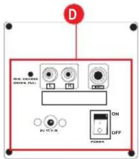 D RIO: CHARGE GREEN, FULL DC 15 V/IN ON OFF PDC/PK