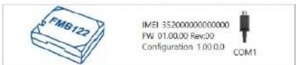 FMB122 IMEI 35200000000000 FW 01.00.00 Rev:00 Configuration 1.00.0.0 COM1