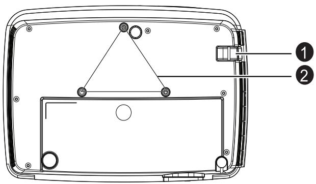 OPTOMA DX343 - Vue de dessous - 1