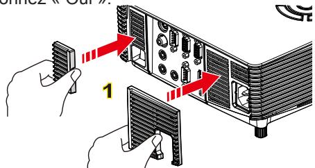 OPTOMA DX345 - Installer le filtre à poussières - 1