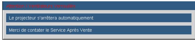 OPTOMA EH1020 - ? Messages de l'écran - 2