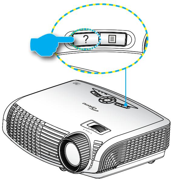 OPTOMA EH1020 - Utiliser le bouton AIDE - 1
