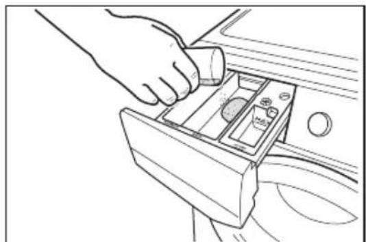 ELECTROLUX EWF8004E3WB - Jika Anda menggunakan deterjen cair: - 1